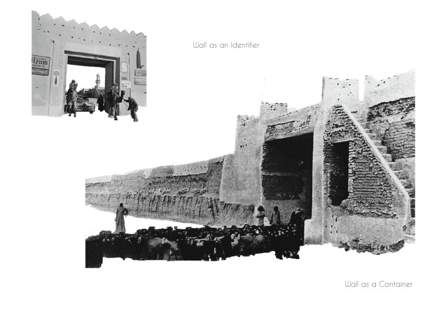 Diagram of the green belt tracing the line of the demolished wall