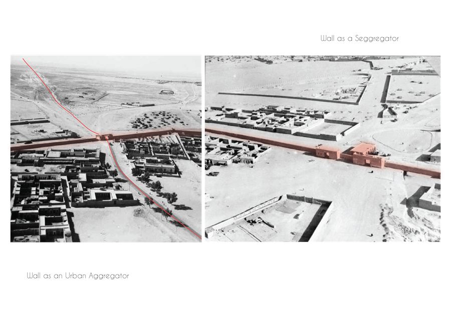Diagram of the gates that survived the demolition of the wall