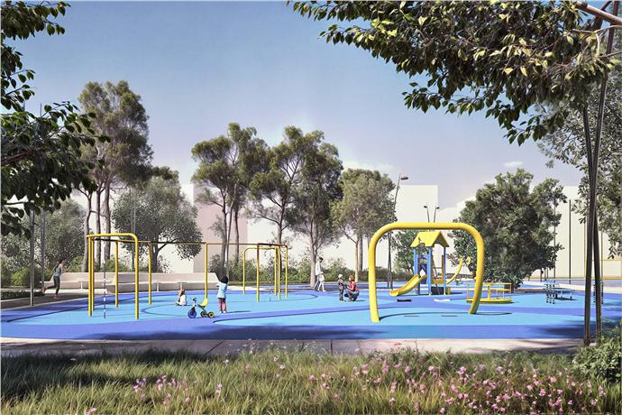 The unfenced urban park at Villa Pinocchio
