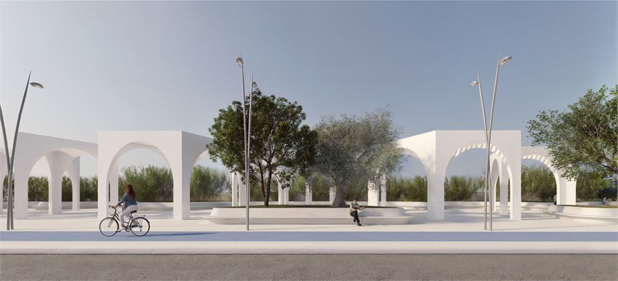 View of the proposed station edge