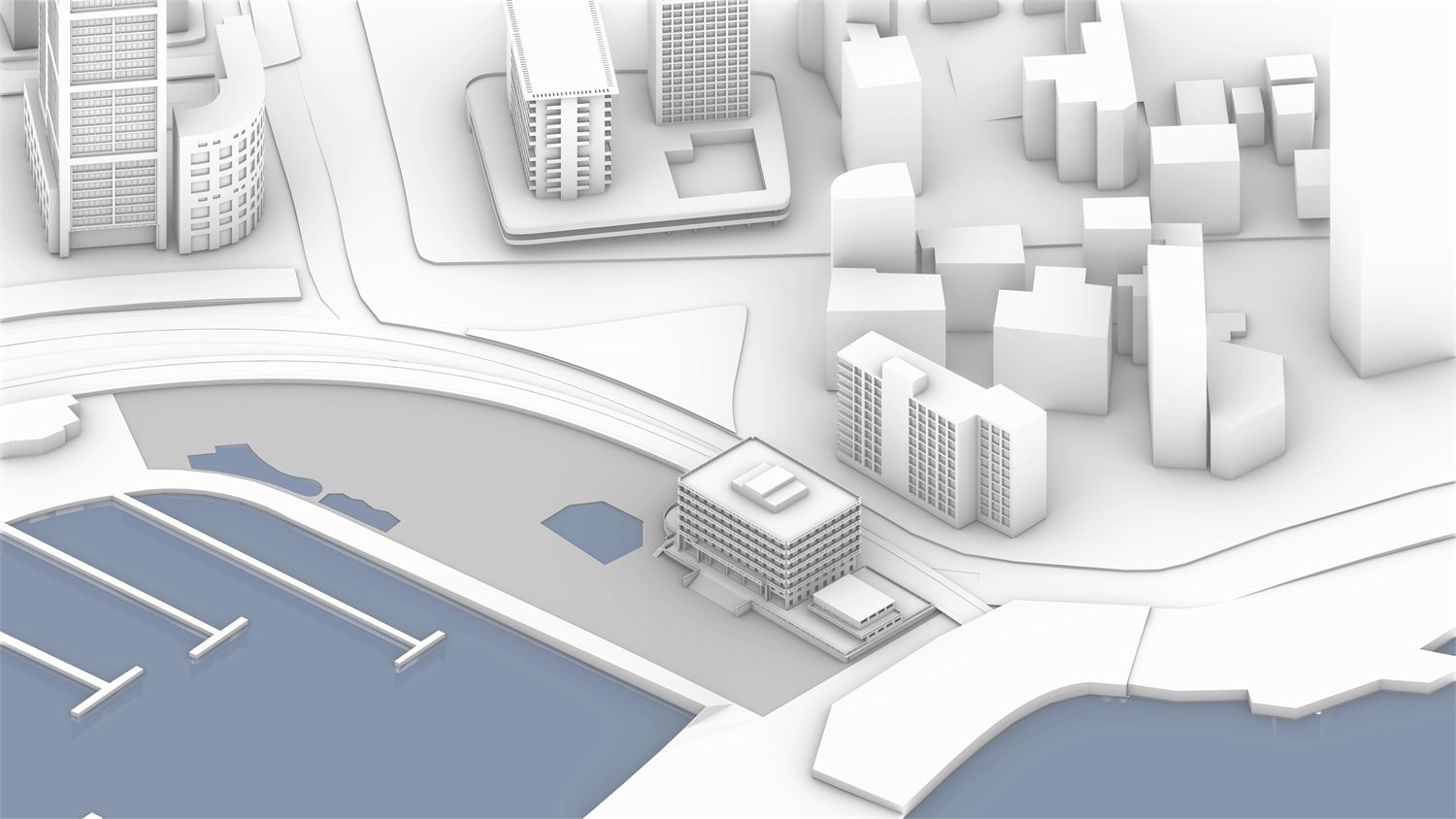 Sea level rise forecast across the bay, first stage