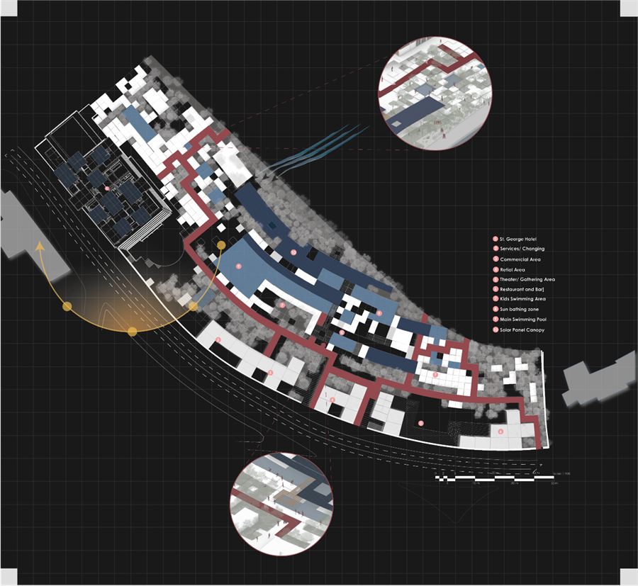 Masterplan of the proposed intervention along the St. George bay